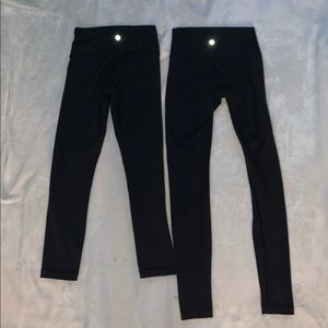 Lululemon bundle of wunder unders black size 4